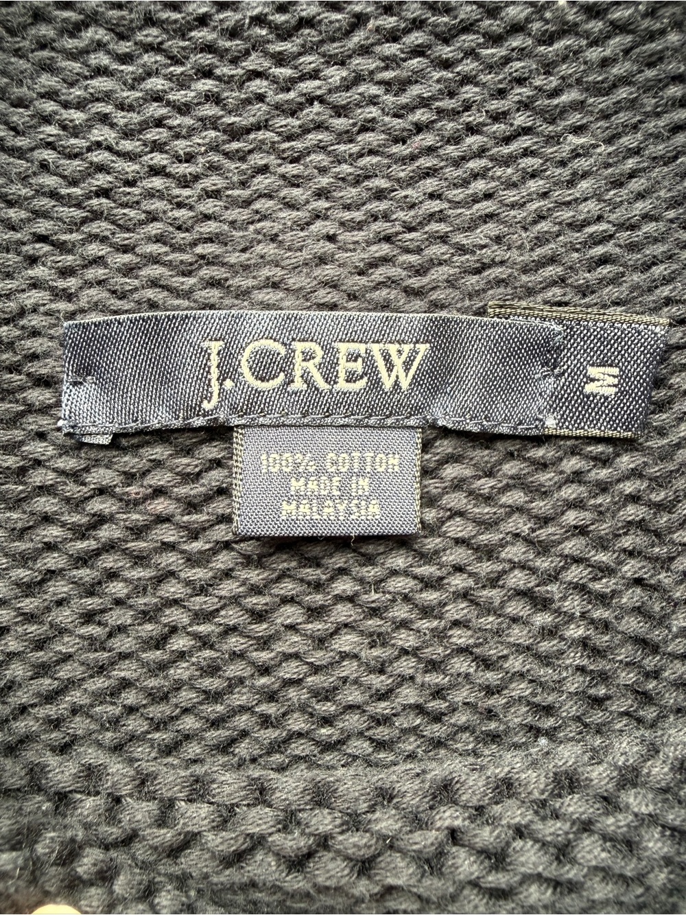 Vintage 90s J. Crew 1988 Cotton Rollneck Sweater Black Size M Style 61156 - Picture 4 of 12